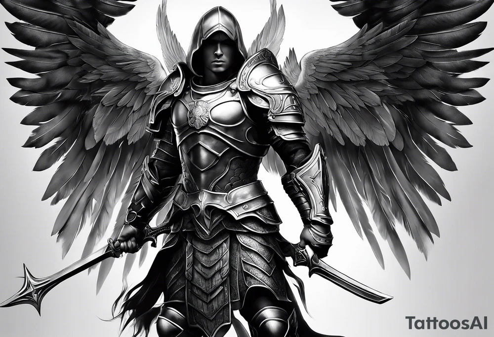 archangel warrior tattoo idea