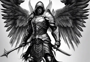 archangel warrior tattoo idea