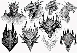 Sauron with smaug tattoo idea