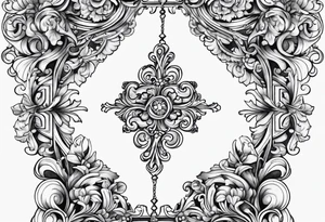 Key, gothique, baroque tattoo idea