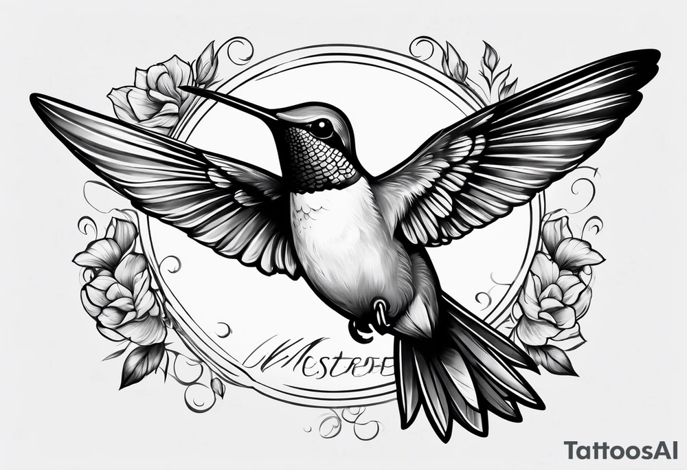 hummingbird tattoo idea