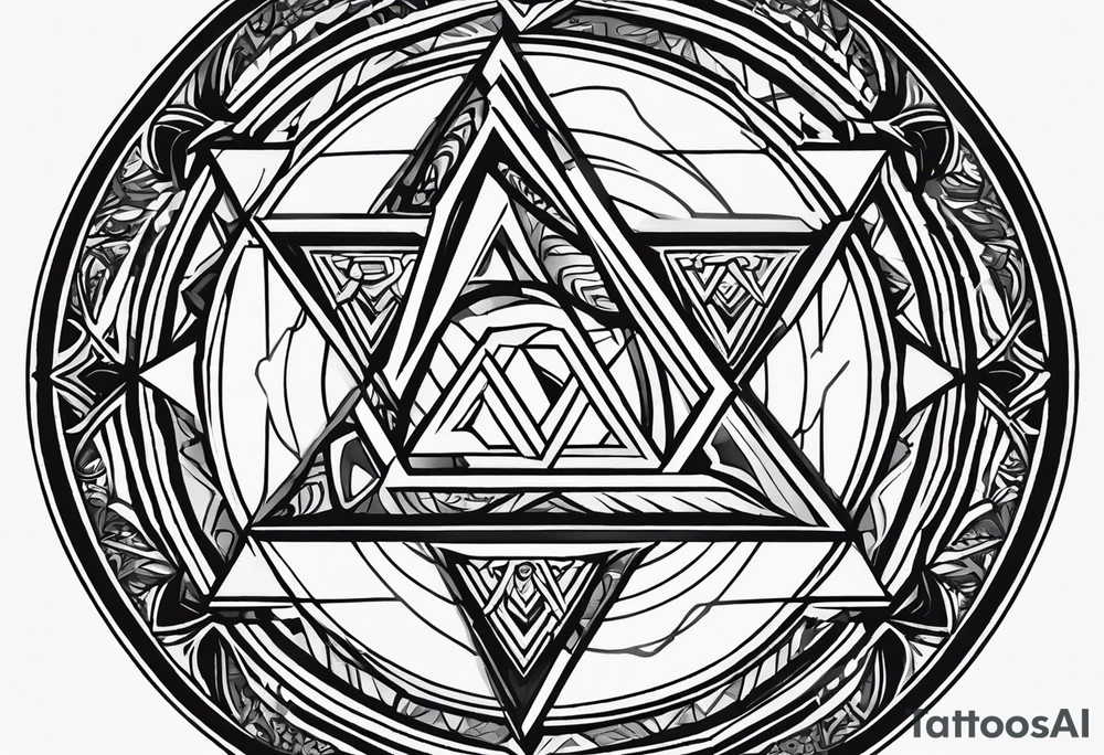 Its a pagan charm of the tetragrammaton to represent powerful the connection God is to Rebecca Sierra as a chosen one designed by God himself with female flair and simple and bold to be recognized as warning to all evil tattoo idea