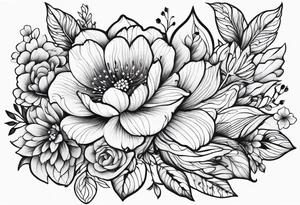 Tiny florals tattoo idea