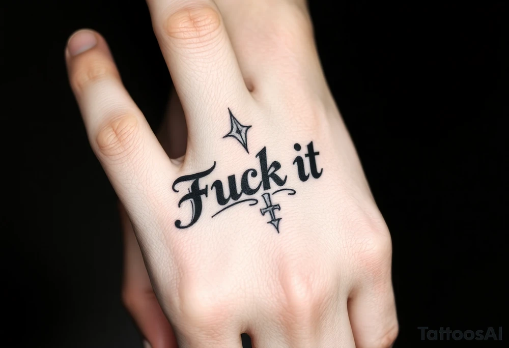 Fuck it tattoo idea