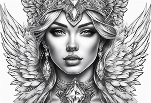 Diamond 
angel tattoo idea