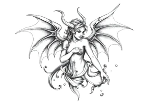 Angel devil tattoo idea