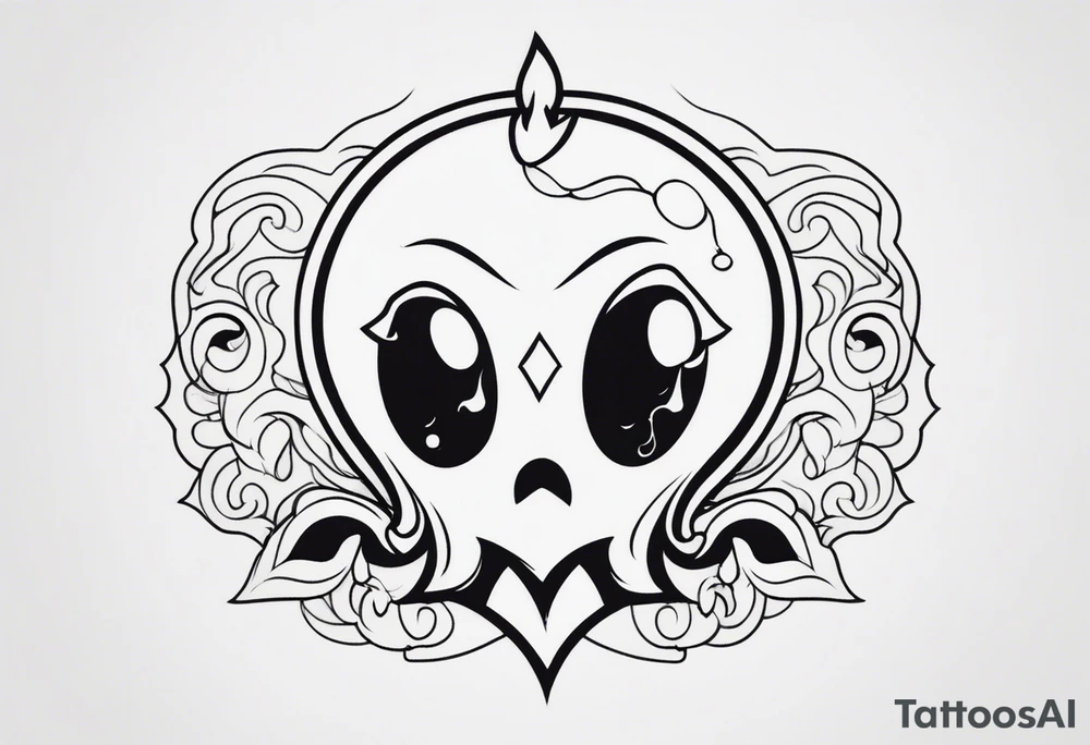 ghost who crying tattoo idea