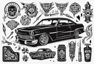 Car parts tattoo idea