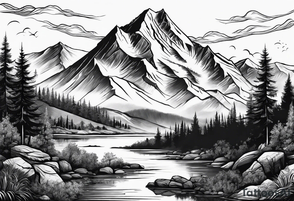 mountains tattoo idea