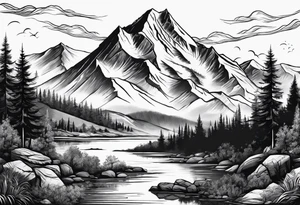 mountains tattoo idea