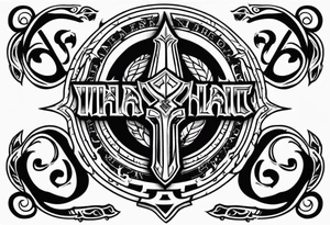 valhalla on fire
sword shield axe tattoo idea