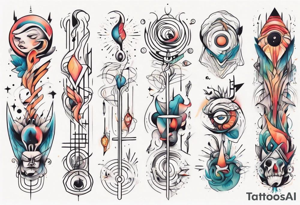 Abstract linear tattoo idea