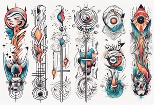 Abstract linear tattoo idea