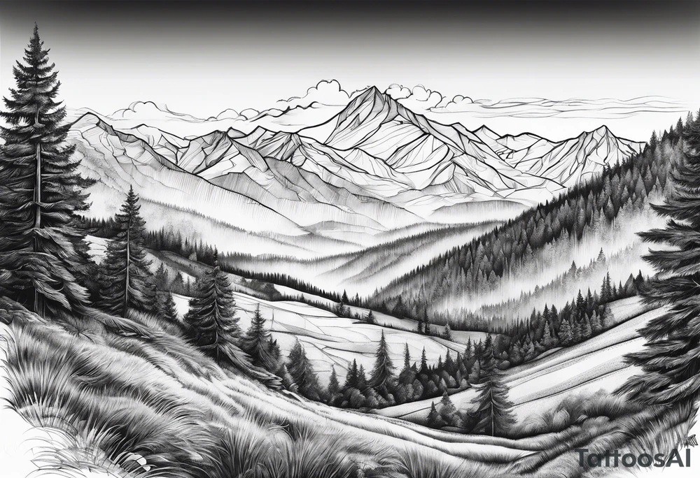 Bergpanorama, Himmelstreppe, herz tattoo idea