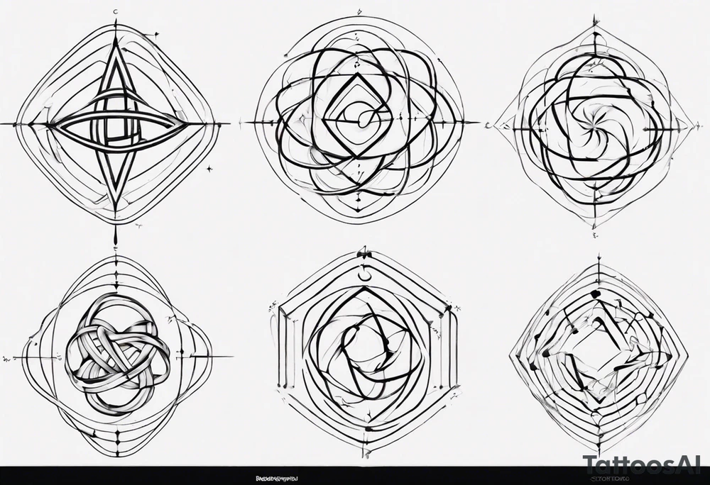 The mathematical 6,1 prime knot that is cute, shape it like a friendship graph tattoo idea
