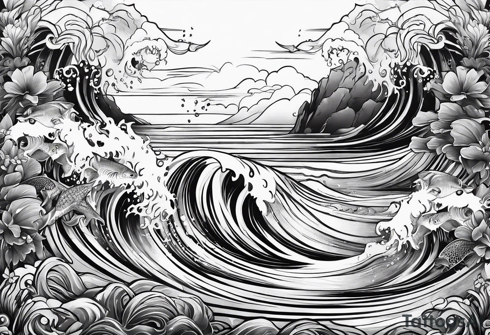 Ocean tattoo idea