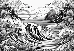 Ocean tattoo idea