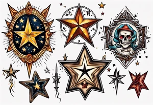 Star with a scar tattoo idea