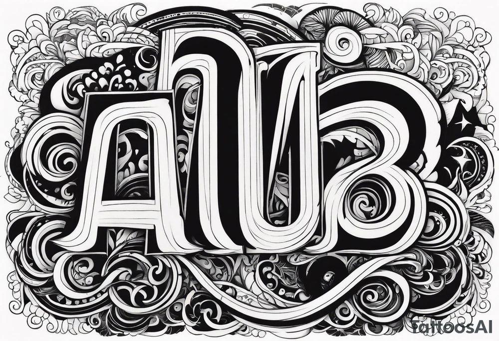 AO in  big letters across the sky tattoo idea