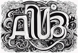 AO in  big letters across the sky tattoo idea