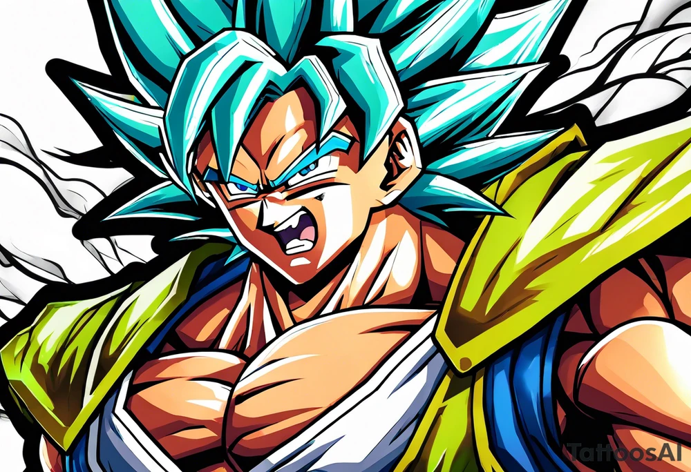 Goku fighting broly tattoo idea