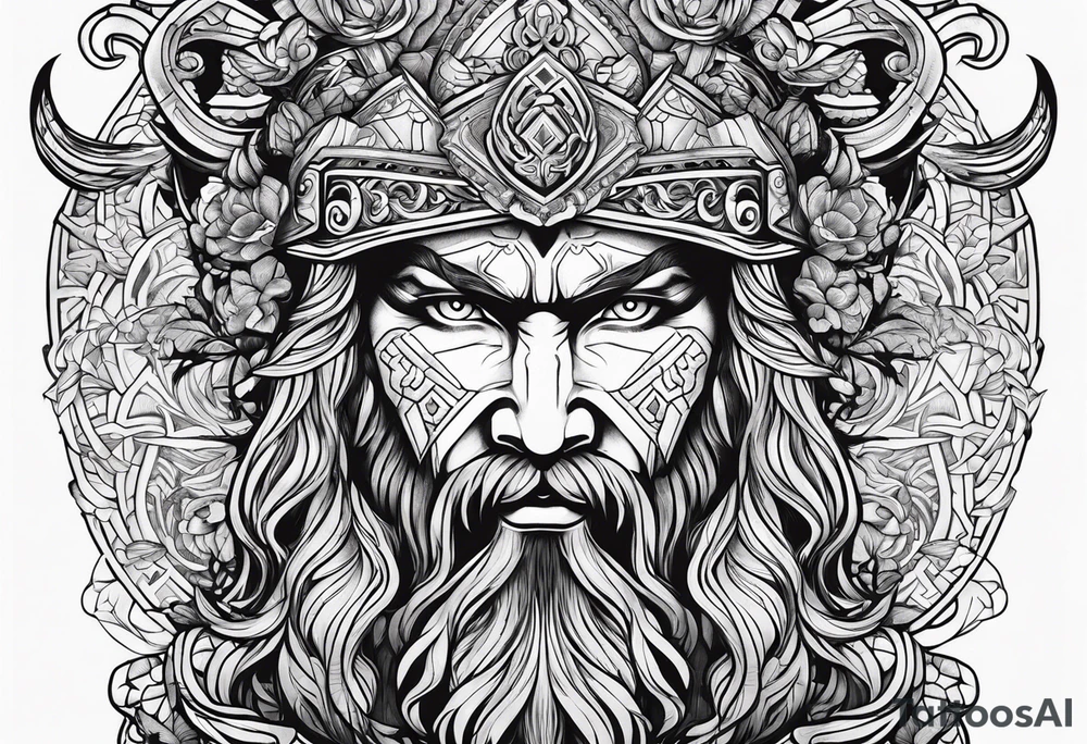 mandarin + norse mythology tattoo idea