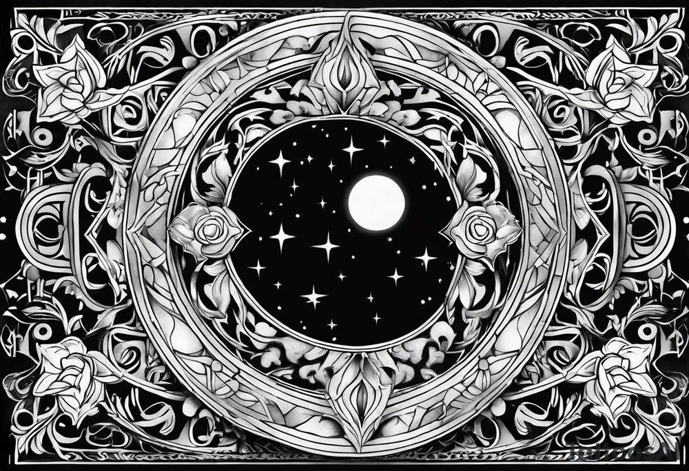 sacred moon tattoo idea
