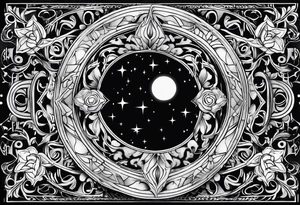 sacred moon tattoo idea