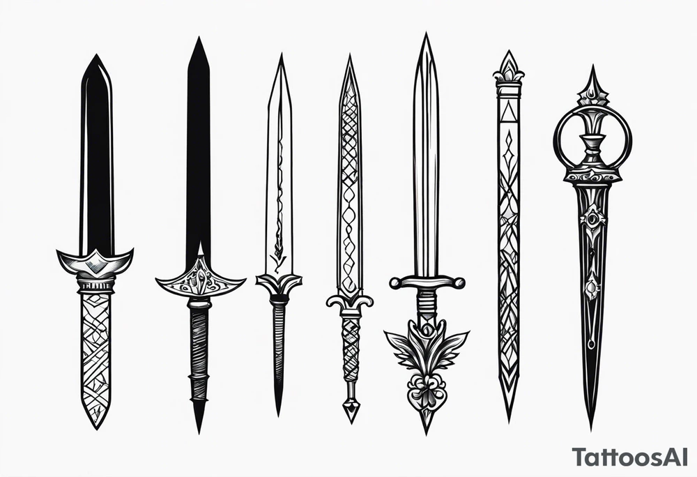 theme daggers and stilletos different designs tattoo idea theme daggers and stilletos different designs tattoo idea