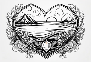 simple tattoo with the words "love drought" tattoo idea