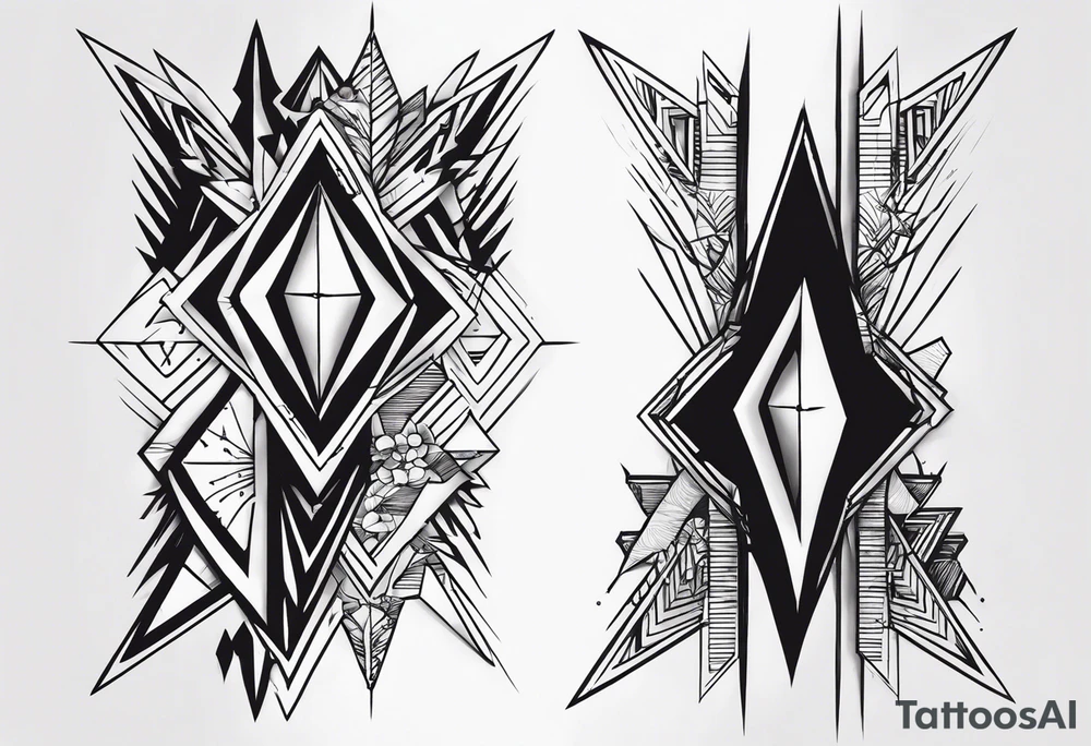 one down six up with the one being the number one and down being a arrow and six being a number and up being a arrow tattoo idea