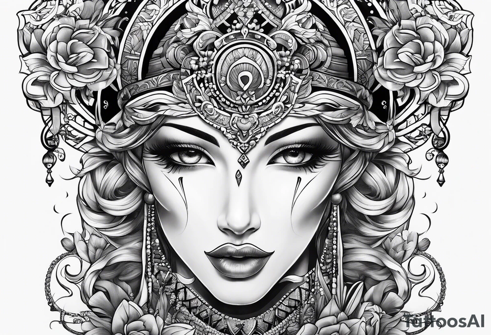 luck number 7 tattoo idea
