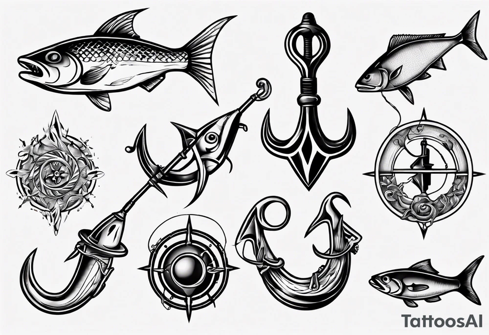 Fishing hook tattoo idea