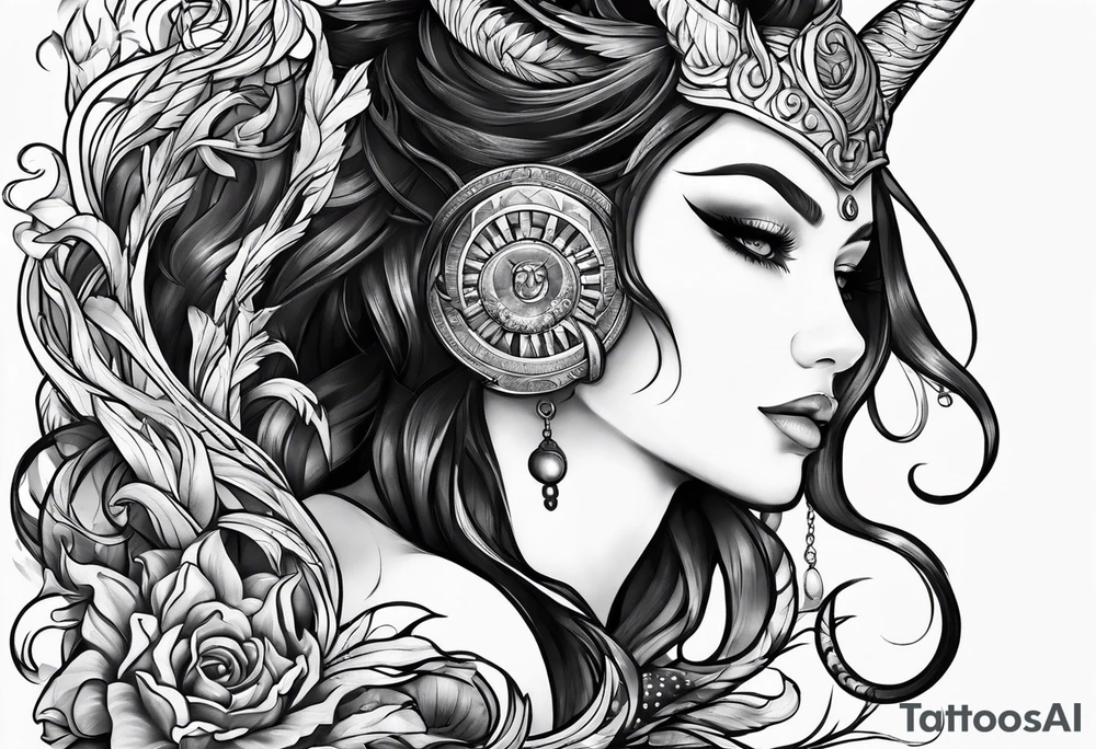 Capricorn and includes the letters sjy tattoo idea