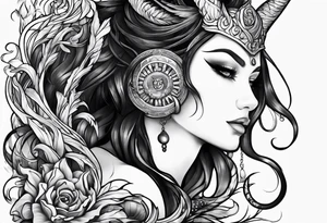 Capricorn and includes the letters sjy tattoo idea