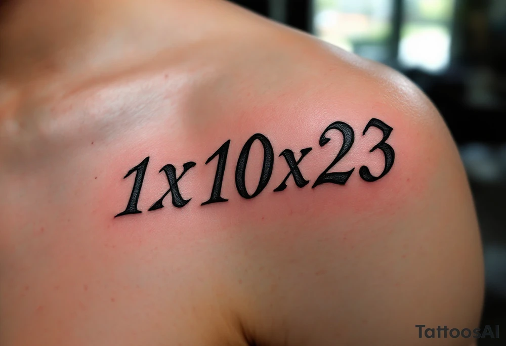 1x10^23 tattoo idea