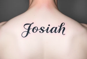 A baby memorial tattoo with the name Josiah tattoo idea