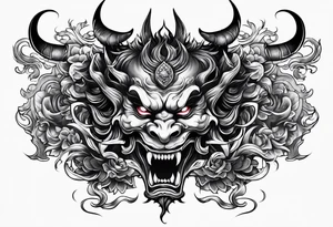 Japanese Demon tattoo idea