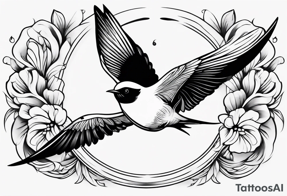 swallow simple and classic tattoo idea