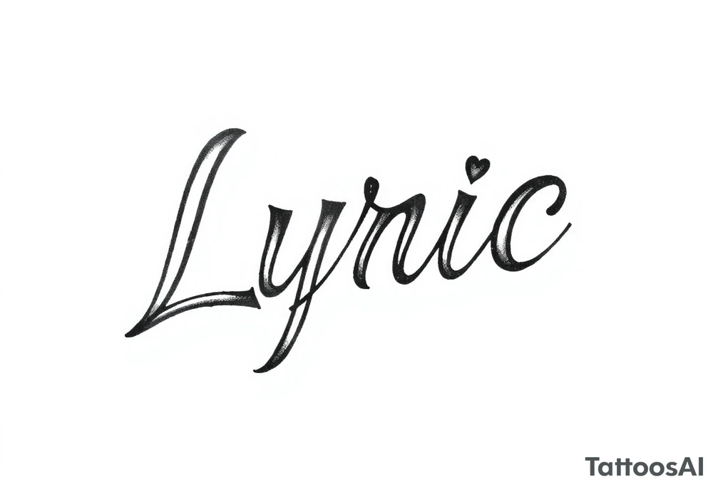 Lyric cursive tattoo idea