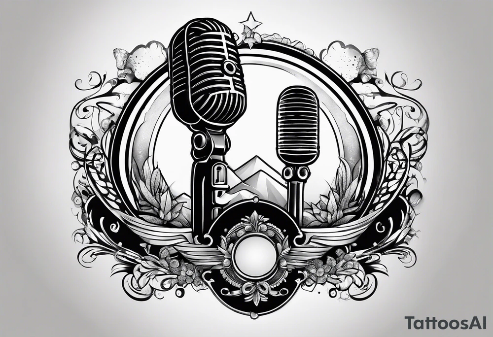 universe, microphone tattoo idea