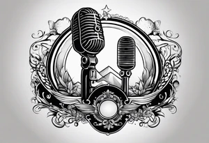 universe, microphone tattoo idea