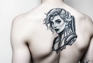 realistic arm tattoo of agatha harkness in wandavision tattoo idea