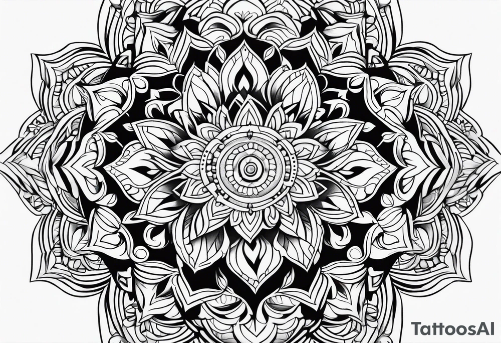 Full neck mandala tattoo tattoo idea