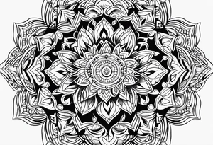 Full neck mandala tattoo tattoo idea