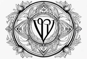 Love, source, abundance, Gemini symbol tattoo idea