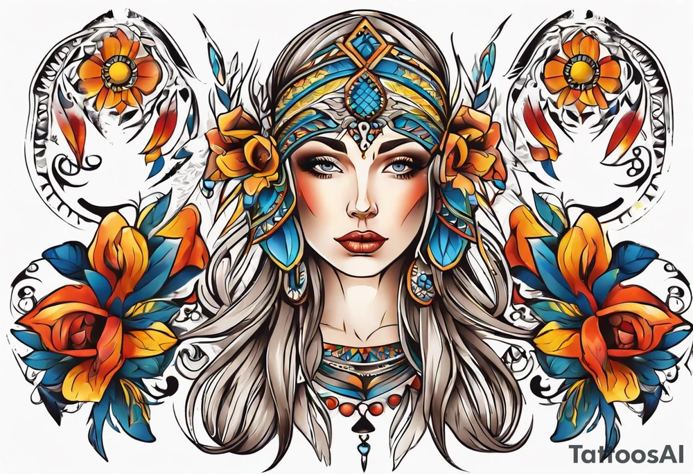 Beautiful Ukrainian Woman Forward tattoo idea
