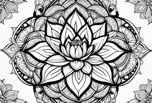 Lotus flower mandala tattoo idea