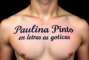 Paulina Pinto, en letras goticas tattoo idea