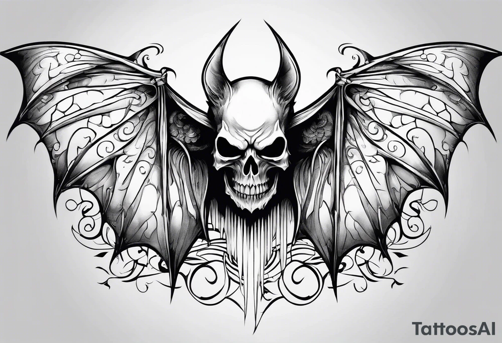 Death Bat tattoo idea